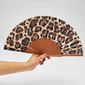 Folding  Hand Fan, Animal Print
