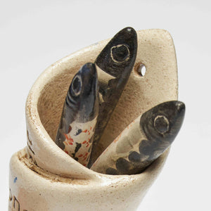 Fresh Sardines Wrapped in Paper - Ceramic