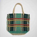 Jute Bag, Tartan Emerald