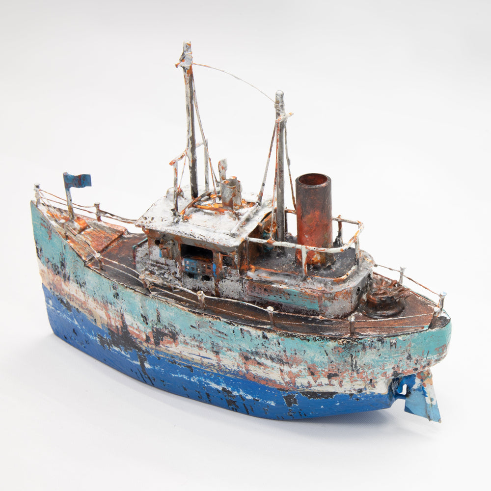 
                
                    Load image into Gallery viewer, 3D Wooden Ship - Sky Blue and Ultramarine
                
            