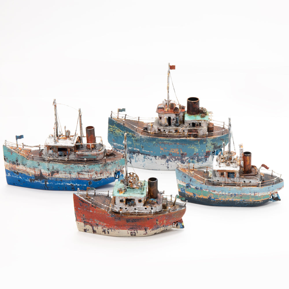 
                
                    Load image into Gallery viewer, 3D Wooden Ship - Sky Blue and Ultramarine
                
            
