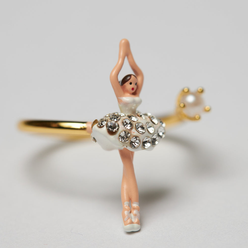 
                
                    Load image into Gallery viewer, Ballerina Ring, White Rhinestone Crystals
                
            