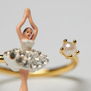 
                
                    Load image into Gallery viewer, Ballerina Ring, White Rhinestone Crystals
                
            