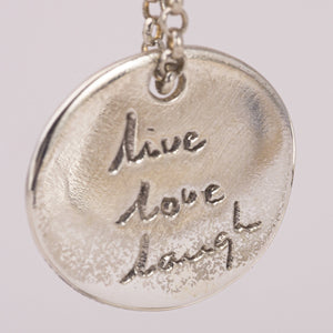 Bangle "Live, Love, Laugh" in Sterling Silver