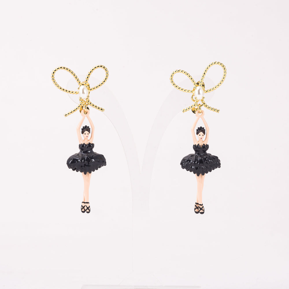 Black Ballerina Earrings