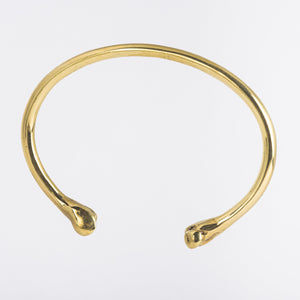 Bone Bangle in Gold Plated Brass