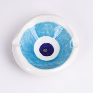 Ceramic Ashtray with Evil Eye