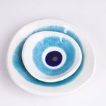 Ceramic Bowls Set with Evil Eye