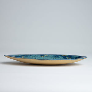 Ceramic Oval Platter - Deep Sea