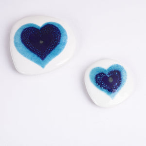 Ceramic Pebbles Set with Heart