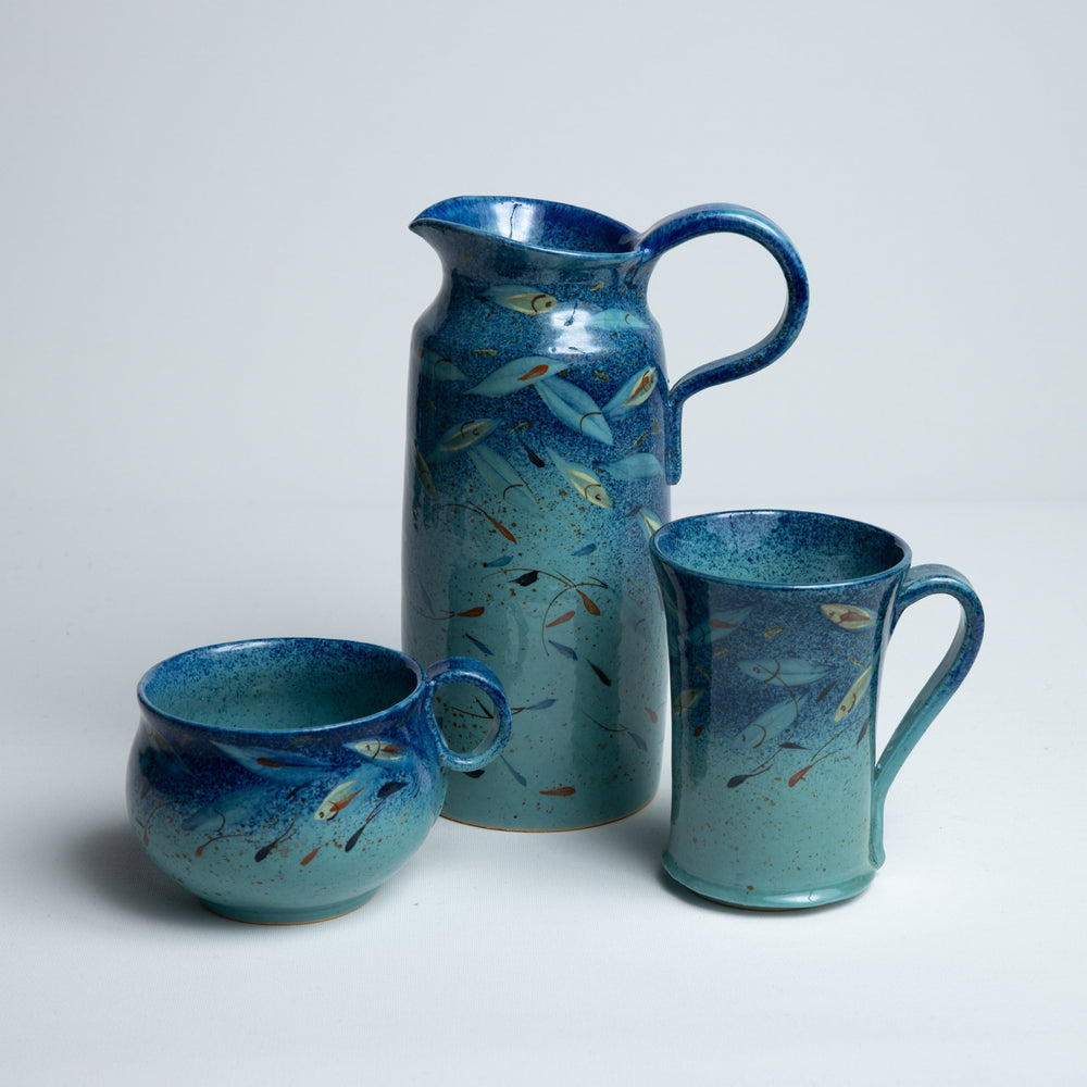 
                
                    Load image into Gallery viewer, Ceramic Round Mug Handpainted - Deep Sea
                
            