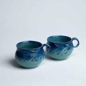 
                
                    Φόρτωση εικόνας στο Viewer Gallery, Ceramic Round Mug Handpainted - Deep Sea
                
            