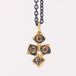 Chocolate Diamonds Cross Pendant Necklace