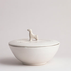 Covered Bowl, Horse on Lid