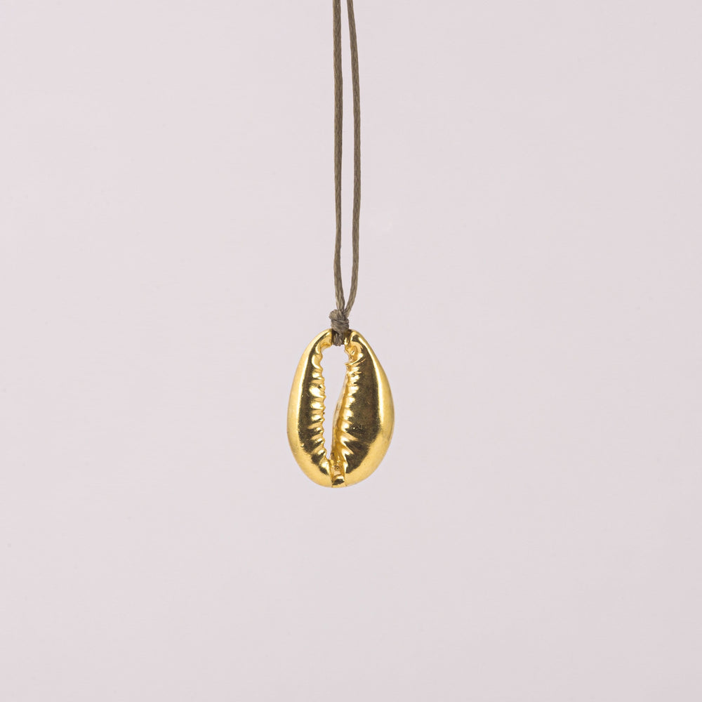 Cowrie Shell Pendant, Gold Plated - melisses gallery