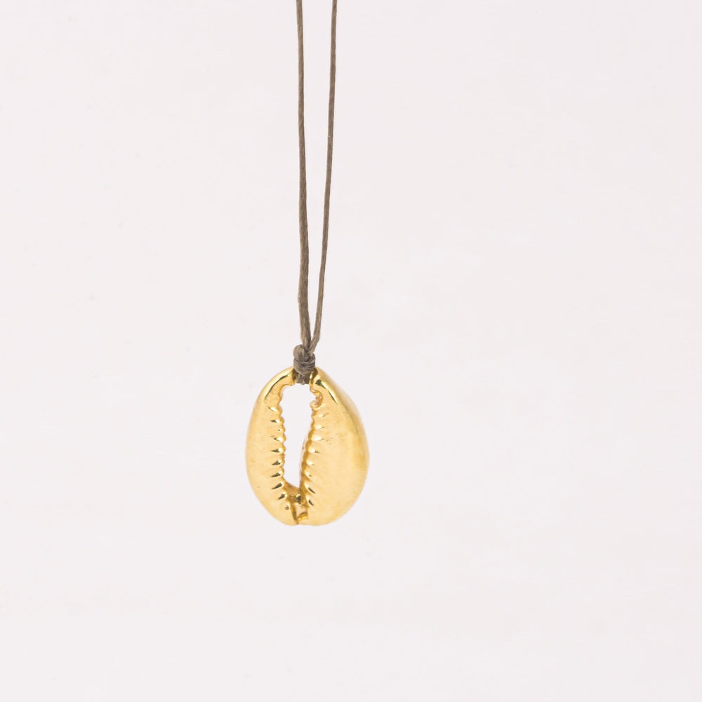 Cowrie Shell Pendant, Gold Plated - melisses gallery