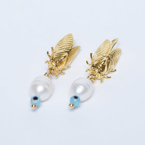 
                
                    Φόρτωση εικόνας στο Viewer Gallery, Crickets, Drop Earrings with Pearl
                
            