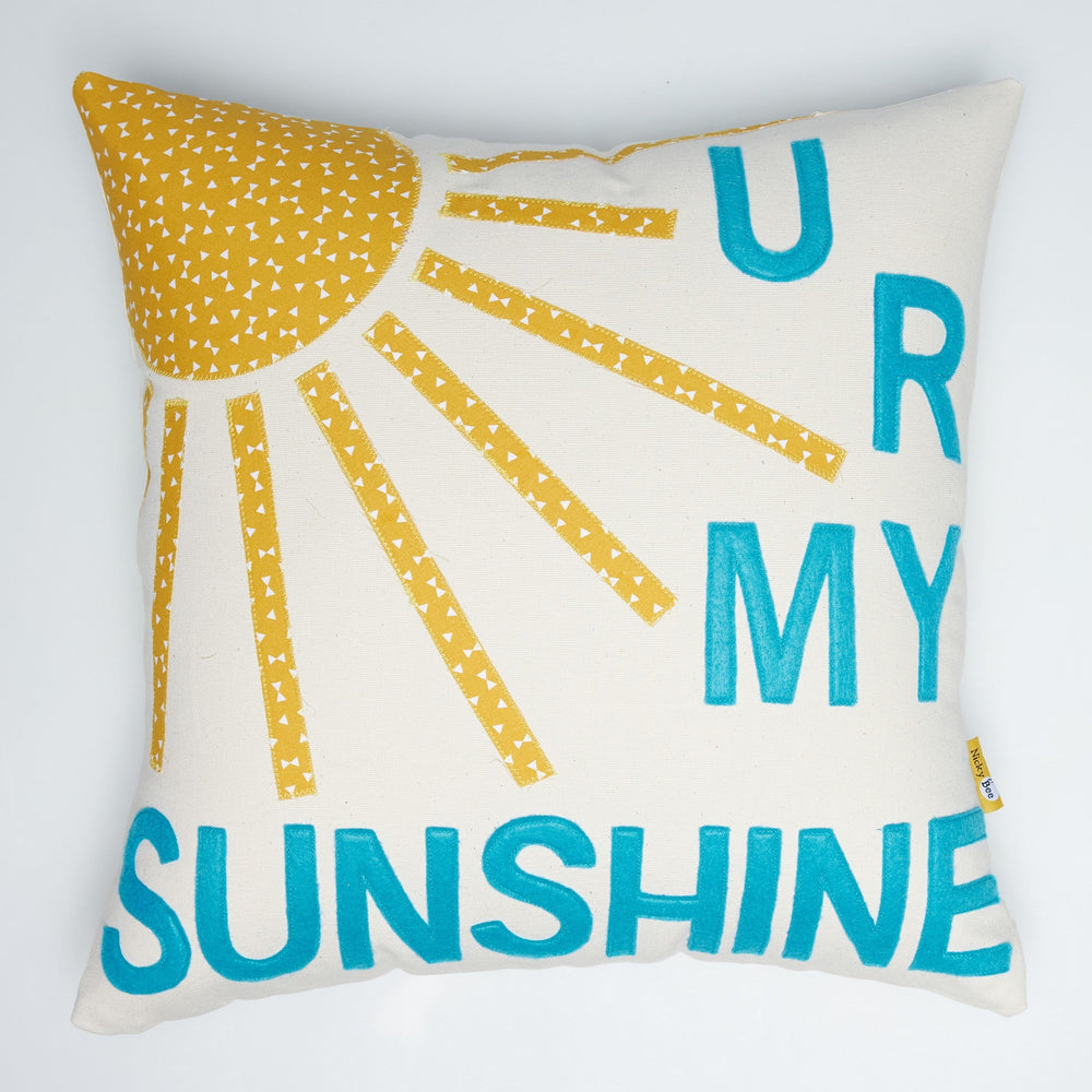 Decorative Cushion, You are My Sunshine in Turquoise