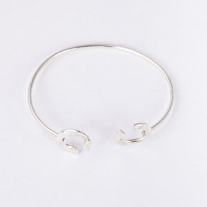 Double Link Bangle in Sterling Silver