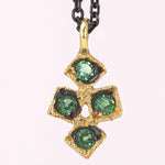 Emeralds Cross Pendant Necklace