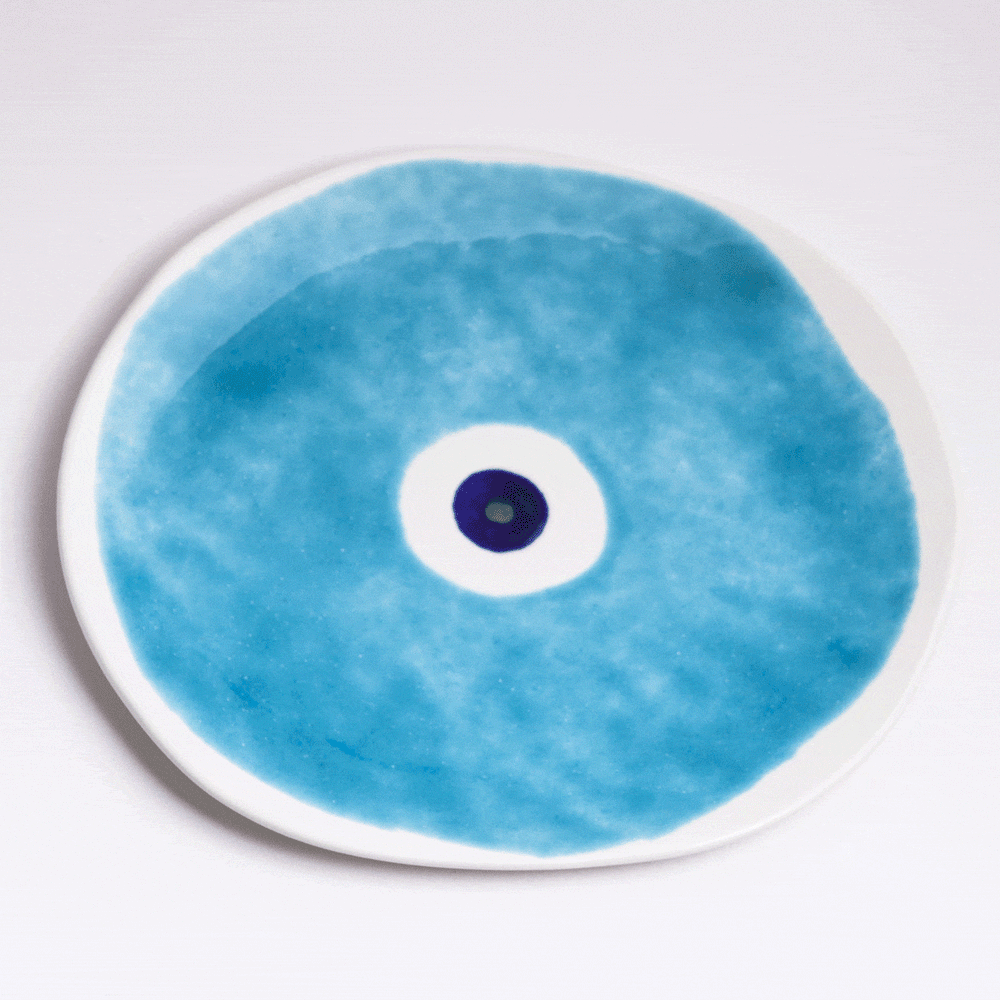 Evil Eye Ceramic Dinner Plate B - melisses gallery