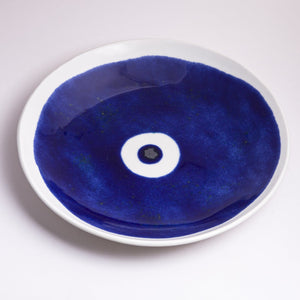 
                
                    Load image into Gallery viewer, Evil Eye Ceramic Platter A in Blue
                
            