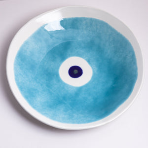
                
                    Load image into Gallery viewer, Evil Eye Ceramic Platter B in Turquoise
                
            