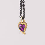Heart with Rubies Pendant Necklace