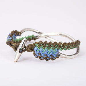 
                
                    Load image into Gallery viewer, Infinity &amp;amp; Macrame Bracelet in Sterling Silver
                
            