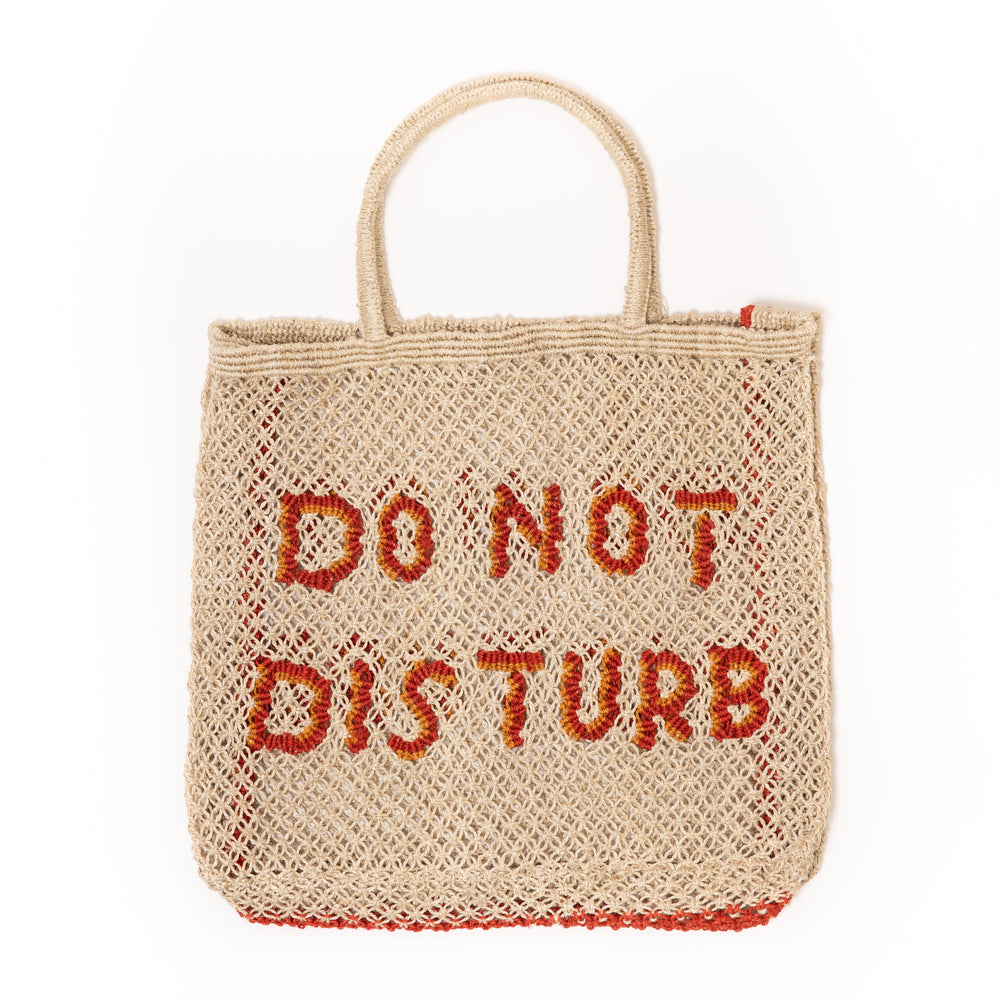 Jute Tote Bag, Do Not Disturb
