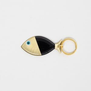 
                
                    Load image into Gallery viewer, Keyring, Fish with Evil Eye, Bronze
                
            