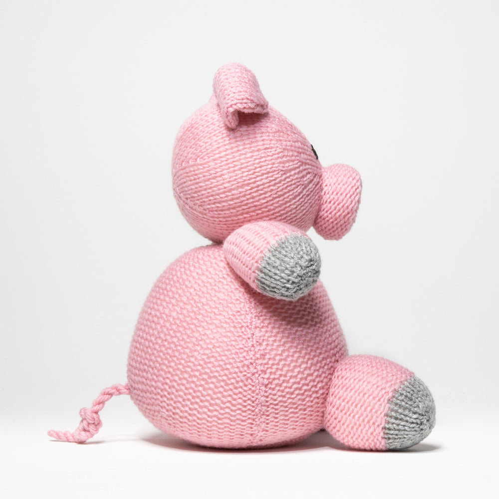 Knitted Pig Doll, Stuffed Toy