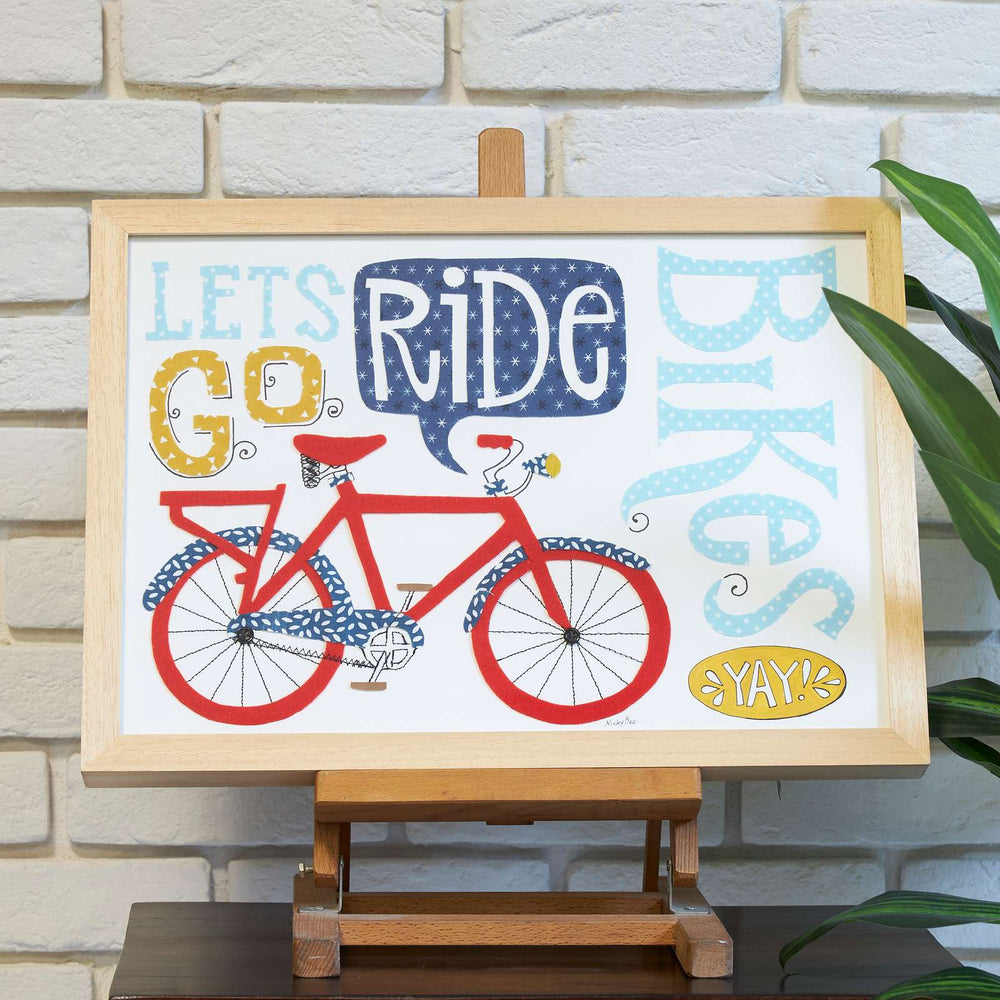 Let's Ride Bikes - Original Collage