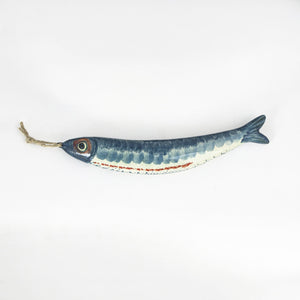 Mackerel - Small Ceramic Decorative Fish in Blue