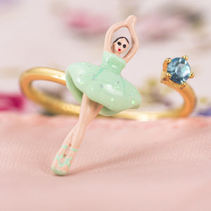 Mini Ballerina Ring in Pale Green