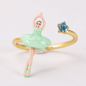 Mini Ballerina Ring in Pale Green
