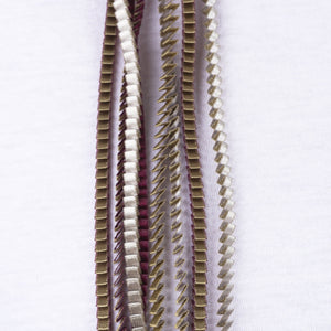 Necklace Pleated Lines in Beige Hues