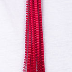Necklace Pleated Lines in Red