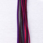 Necklace Pleated Lines in Violet & Red