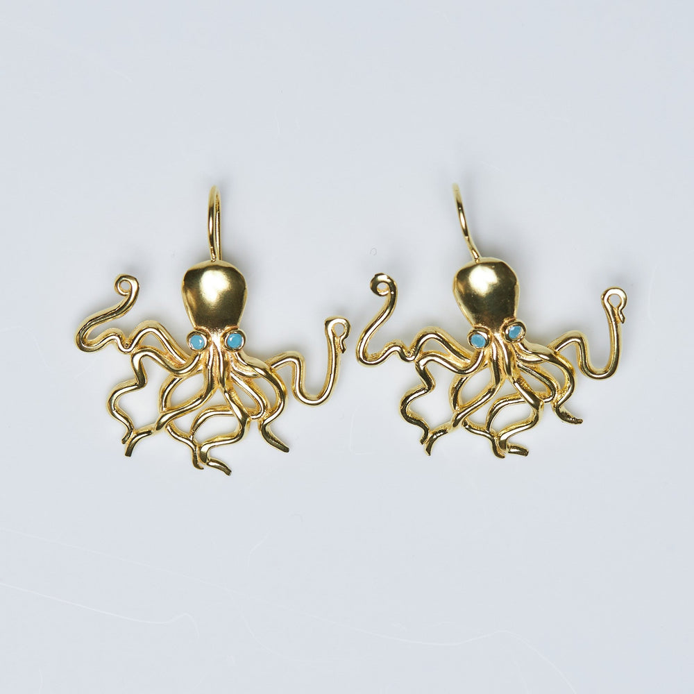 Octopus, Drop Earrings