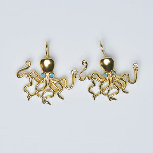 Octopus, Drop Earrings