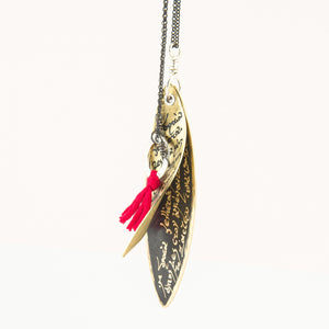 Olive Leaves Pendant Necklace