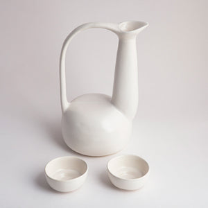 Olive Oil Ceramic Vessel with Tester Bowls