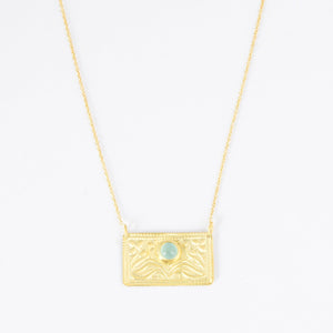 
                
                    Load image into Gallery viewer, Pendant Plaquette Necklace, Gold Plated Silver
                
            