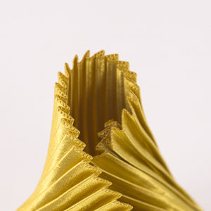 Pleated Fabric Bracelet in Gold