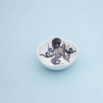 Porcelain Hand Painted Bowl, Octopus, Small