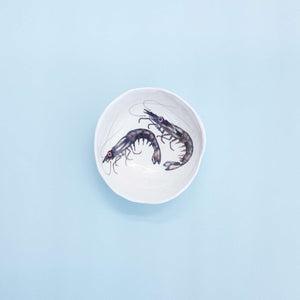 
                
                    Load image into Gallery viewer, Porcelain Hand Painted Bowl, Shrimps, Medium
                
            