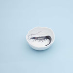 Porcelain Hand Painted Bowl, Shrimps, Small