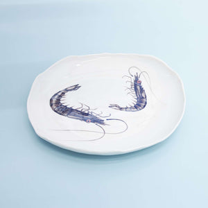 
                
                    Load image into Gallery viewer, Porcelain Hand Painted Dish, Shrimps, Large
                
            