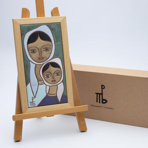 
                
                    Load image into Gallery viewer, Portrait of Mother and Daughter, Ceramic Tile
                
            